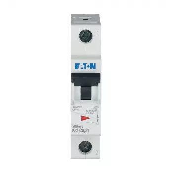 Eaton FAZ-C0.5/1 miniatūras automātiskais slēdzis (MCB) 1-polārs C 0,5A 10kA 278544