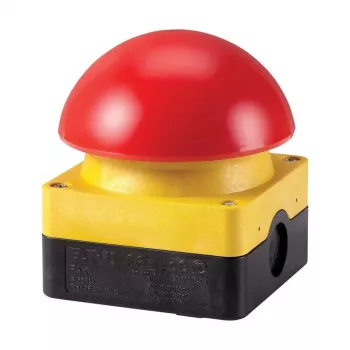 Eaton FAK-R/V/KC01/IY avārijas apturēšanas vadības stacija, vadu, dzeltena korpuss, sarkana sēņveida poga, IP66/IP67/IP69 229747
