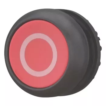 Eaton M22S-D-R-X0 spiedpogas izpildmehānisms, iedziļināts, sarkana poga, melns plastmasas apmalis, 22,5 mm montāža, IP66/IP67/IP69 216606