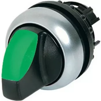 Eaton M22-WRLK-G atslēgas vadīts selektora slēdža izpildmehānisms, 2 pozīciju fiksēts, zaļa atslēga, melns apmalis, 22,5 mm 216827