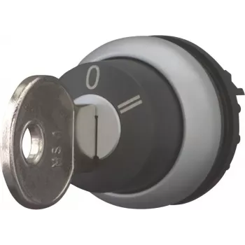 Eaton M22-WRS3 atslēgas vadīts selektora slēdža izpildmehānisms, 3 pozīciju fiksēts, plastmasas melns priekšējais gredzens, 22,5 mm 216900