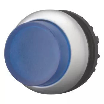 Eaton M22-DLH-B spiedpogas izpildmehānisma galva, plakana, zila, titāna apmale, 22,5 mm 216973