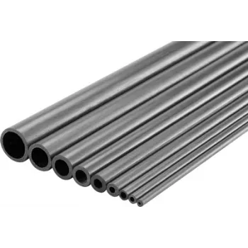Reely oglekļa šķiedras caurule 4 mm x 1000 mm iekšējais diametrs 2 mm