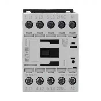 Eaton DILM9-01 kontaktors, 3 polu, 9 A, 24 V AC spole 276729