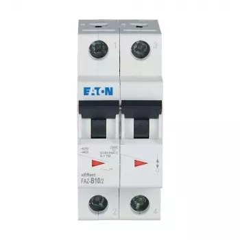 Eaton FAZ-B10/2 miniatūras automātiskais slēdzis B tips 10A 2-poliem 6kA 278730
