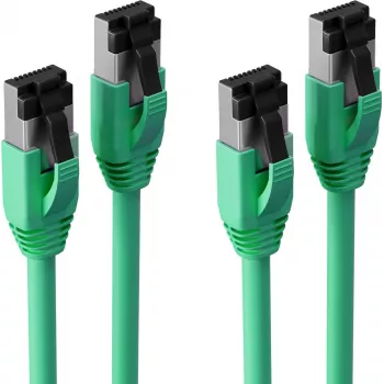 S CONN Maximum Connectivity Cat. 8.1 F/FTP PIMF LSZH komutācijas kabelis, 7,5 m, zaļš, 2 gab. iepakojumā SC08-41063-2
