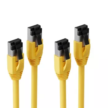 S CONN MAXIMUM CONNECTIVITY Cat. 8.1 F/FTP PIMF LSZH komutācijas kabelis, dzeltens, 1,5 m, 2 gab. iepakojumā SC08-41152-2