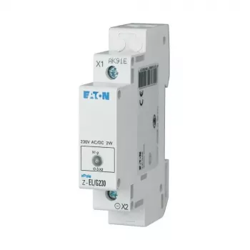 Eaton Z-EL/G230 zaļa LED indikatora lampa, DIN sliedei, 230V AC, 1 TE 284922