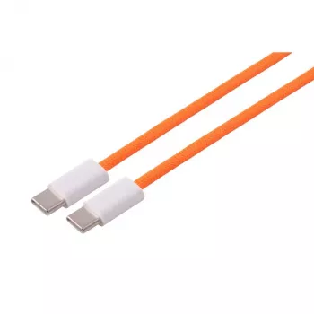 S CONN MAXIMUM CONNECTIVITY USB-C uzlādes kabelis, 2.0, 240W, oranžs, tekstila, 1m (14-22027)