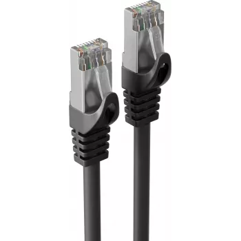 S CONN MAXIMUM CONNECTIVITY Industriālais Cat.7 S/FTP PUR komutācijas kabelis, RJ45, 3m, melns 08-39045
