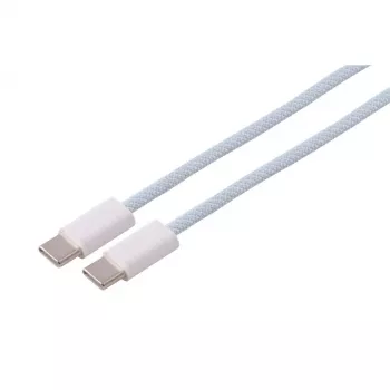 S CONN MAXIMUM CONNECTIVITY USB-C uz USB-C uzlādes kabelis, 2.0, 60W, zils tekstils, 2m 14-21031