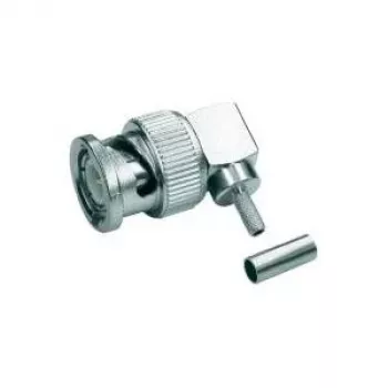 Telegärtner J01000A0010 BNC leņķa kabeļa spraudnis, apspiežams/lodējams, G07, 50 Ω, paredzēts RG 316/U