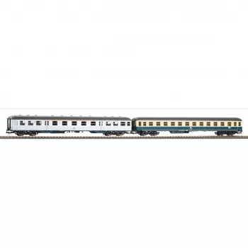 PIKO H0 28325 DB 2 daļu pasažieru vagonu komplekts: 1./2. klases Silberling + 2. klases Bm 232