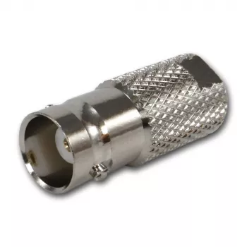 TELEGÄRTNER J01008F0068 BNC ligzdas uz FME kontaktdakšas koaksiālais adapteris, 50 Ohm, taisns, niķelēts misiņš