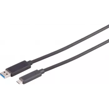 S CONN MAXIMUM CONNECTIVITY 20m aktīvais optiskais USB 3.2 Gen 2 kabelis, USB-A uz USB-C, 10Gbps, melns 30-39095