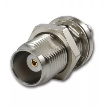 Telegärtner TNC Female uz SMA Female koaksiālais adapteris, 50 Ohm, DC-6 GHz, niķelis/zelts J01019A0028