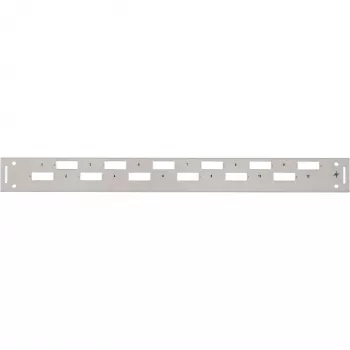 TELEGÄRTNER H02025A0356 1U 19 collu statīva priekšējais vāks, pelēks RAL 7035