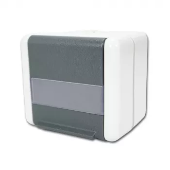 TELEGÄRTNER H02000A0069 AMJ-S K Cat.6A ekranēta 2 portu RJ45 datu kontaktligzda, gaiši pelēka/balta