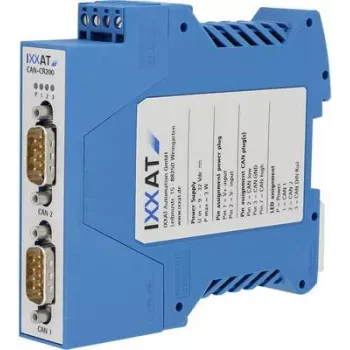 Ixxat CAN-CR200 CAN kopnes atkārtotājs, 2 kanālu, 9-32 V DC, galvaniskā izolācija, DIN sliedes 1.01.0067.44010