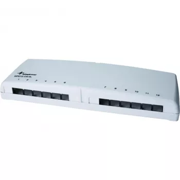 Telegärtner Mini Distributor MPD12 AMJ/UMJ TH35/AP - virsmas montāžas sadales kārba - alpu baltā - 12 porti (H202000A0106)