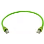 Telegärtner 100008111 RJ45 komutācijas kabelis, CAT 6a SF/UTP, 0,5 m, zaļš, ar lieces aizsarguzmavu
