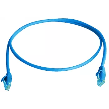Telegärtner 100008333 RJ45 tīkla kabelis, liesmu slāpējošs, ar lieces aizsardzību, 2 m, zils