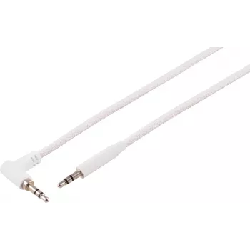 S CONN MAXIMUM CONNECTIVITY 3,5 mm TRS audio kabelis, taisns uz leņķa, balts, 3 m 14-07046