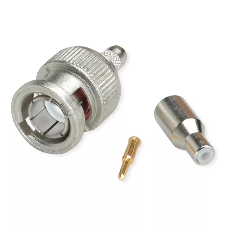 Telegärtner BNC kabeļa spraudnis, krimpējams G04 75 Ohm, krimpējams/krimpējams, standarta, A2505, G04 (RG-179B/U) - 1 gab.