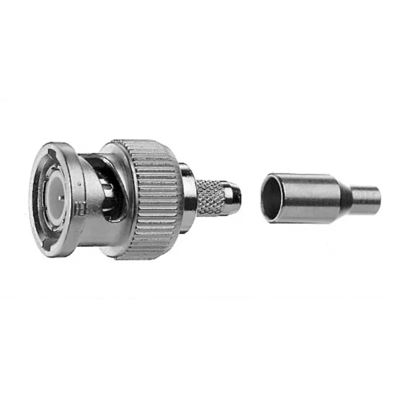 Telegärtner BNC kabeļa spraudnis, krimpējams G04 75 Ohm, krimpējams/krimpējams, standarta, A2505, G04 (RG-179B/U) - 1 gab.