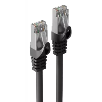 S CONN MAXIMUM CONNECTIVITY industriālais Cat.7 S/FTP PUR komutācijas kabelis, RJ45, melns, 0,25m 08-39005
