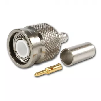 TELEGÄRTNER TNC taisns kontaktdakša RG-58 koaksiālajam kabelim, crimp/lodējums, 50 Ohm, DC-11 GHz