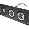 ProCar 67326500 Iebūvējama 12V/24V barošanas ligzda ar USB uzlādes portu, DIN/ISO 4165, 16A/8A, 5V/2.1A, melna