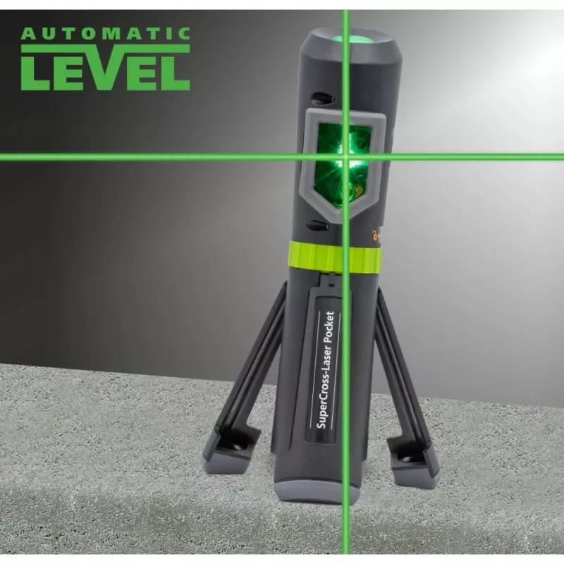 Laserliner SuperCross-Laser Pocket Plus krustenisko līniju lāzers, 40 m darbības rādiuss 031.120A