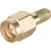 Telegärtner SMA kabeļa spraudnis, presēšanas/lodēšanas G05 (RG-223/U, RG-142 B/U), zelta, 50 Ohm, DC-18 GHz J01150A0031