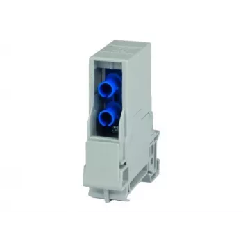 Telegärtner STX montāžas sliedes kontaktligzda, DIN sliede, ST multimode, 2 porti, gaiši pelēka H82000A0023
