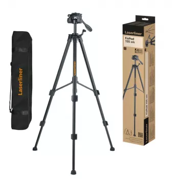 Laserliner FixPod 155 cm statīvs, maksimālais darba augstums 155 cm, alumīnijs, melns 090.132E