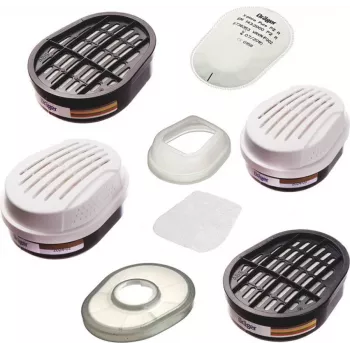 Dräger X-plore Pad P3 R bajonetes daļiņu filtrs ar korpusu, 2 gab. iepakojumā 6738011