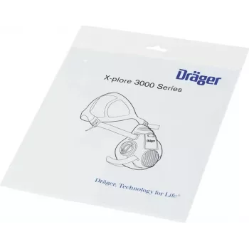 Dräger X-plore 3300 pusmaskas respirators ar krāsu komplektu un 2 A2P3 RD filtriem (R57793)