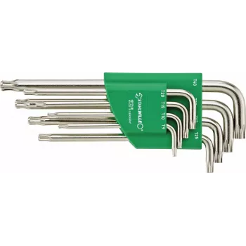 Stahlwille 10771/8 lodveida Torx L-veida atslēgu komplekts, 8 gabali (T9-T40) 96432700
