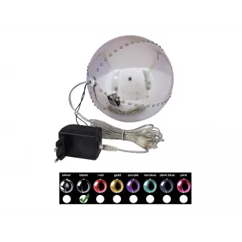 EUROPALMS LED sniega bumba 15cm, melna 83501244