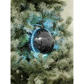 EUROPALMS LED sniega bumba 15cm, melna 83501244