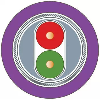 Siemens 6XV1830-0EN20 PROFIBUS FC standarta kabelis GP, 2 dzīslu vītais pāris, violets PVC apvalks, 150 Ohm, 12 Mbit/s