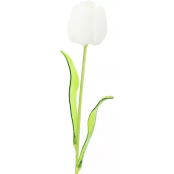 EUROPALMS Crystal Tulip mākslīgais zieds, balts, 61cm, 12 gab. iepakojums (82600204)