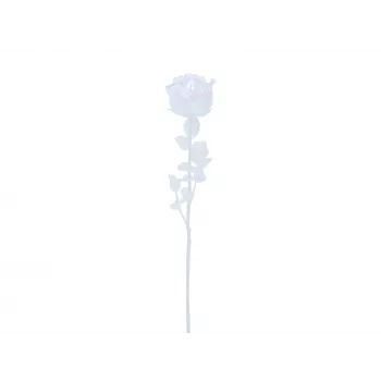 EUROPALMS Crystal Rose mākslīgais zieds, caurspīdīgs, 81cm, 12 gabalu vairumtirdzniecības iepakojums 82600210