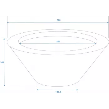 EUROPALMS Leichtsinn Bowl-15 dekoratīvā bļoda, balta, spīdīga 83011822
