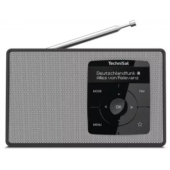 TechniSat DIGITRADIO 2 DAB+ FM Bluetooth pulksteņradio melns/balts 0002/3910