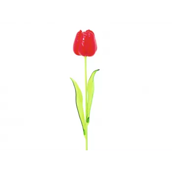 EUROPALMS Kristalltulpe mākslīgā tulpe, sarkana, 61cm, 12 gab. iepakojums 82600205