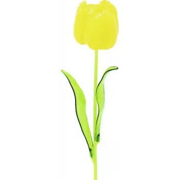 EUROPALMS Crystal Tulip mākslīgais zieds, dzeltens, 61 cm, 12 gab. iepakojums 82600207