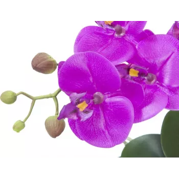 EUROPALMS mākslīgo orhideju kompozīcija 4, baltas Phalaenopsis keramikas podā, 60 cm 82530349
