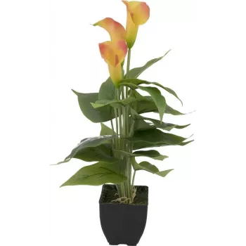EUROPALMS Calla mini mākslīgais augs, dzelteni oranžs, 43 cm 82540346